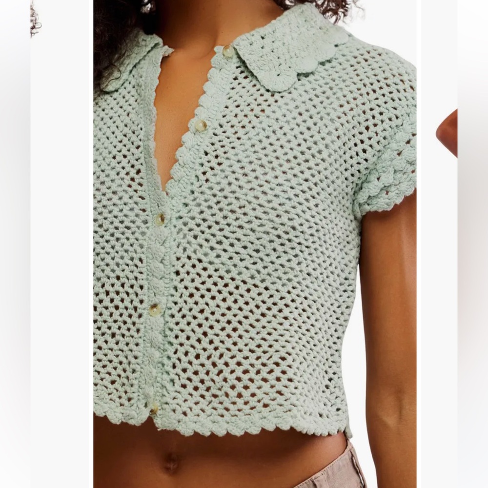 NWOT Free People Lily Crochet Top (size M)